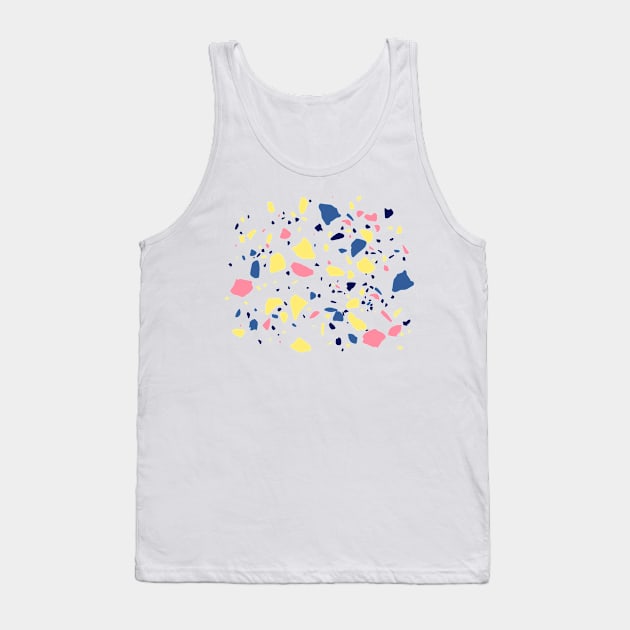 Terrazzo Party 2020 Pink Yellow Tank Top by ninoladesign